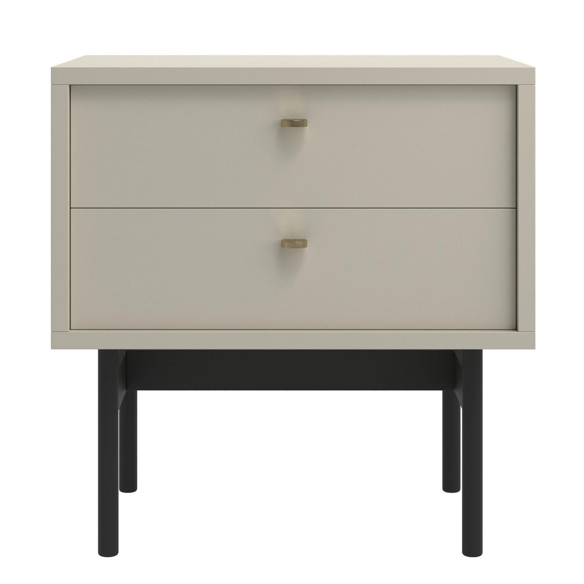 NACHTTISCH Olar Greige 55 cm - Kaschmir/Goldfarben, Holzwerkstoff/Metall (55/57/38cm) - Selsey