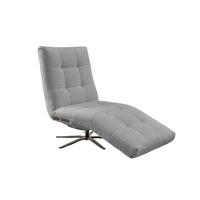 RELAXLIEGE LETICIA Grau Flachgewebe - Schwarz/Grau, Textil/Metall (82/115/156cm) - KAWOLA