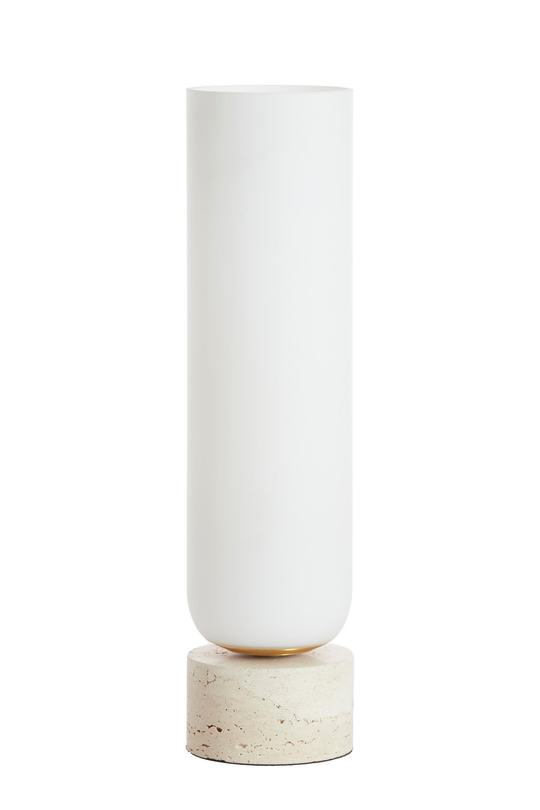 TISCHLAMPE Rylano Weiß Ø12/47 cm - Weiß, Glas (12/12/47cm) - Light & Living