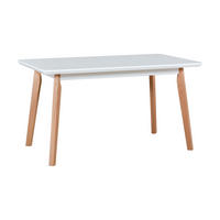 ESSTISCH Oslo 7, 140-180/80 cm, weiss - Wildeiche/Weiß, Holz (80/140/75cm) - Leaf Design