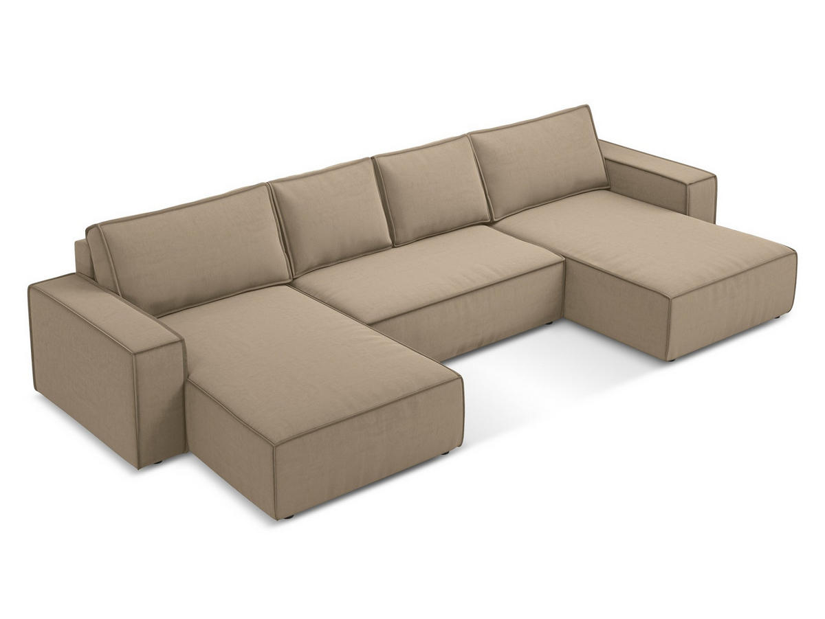 3-SITZER SOFA mit Schlaffunktion Strukturstoff Stoff Grün - Dunkelgrün/Schwarz, Kunststoff/Textil (216/86/105cm) - Makamii