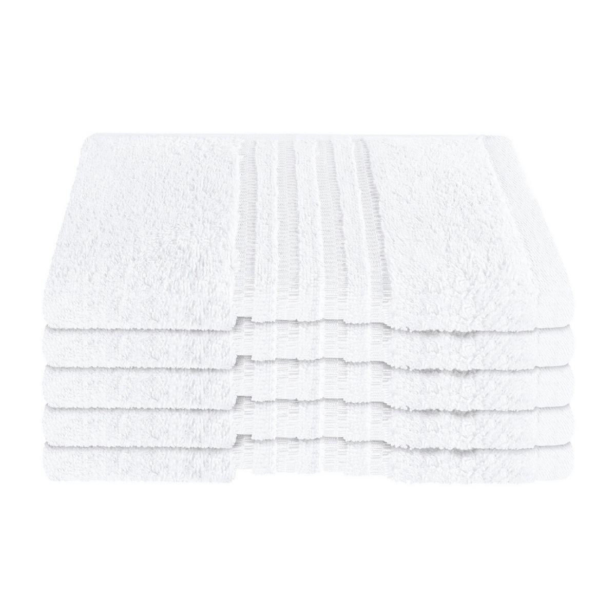 GÄSTETUCHSET Milano - 5-teilig - 30 x 50 cm - Weiß - Weiß, Textil (30/50cm) - SCHIESSER