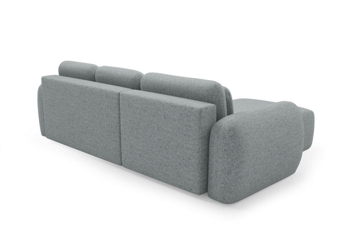 ECKSOFA Gaston Mit Schlaffunktion - Dunkelgrau, Holzwerkstoff/Textil (304/190cm) - Fun Möbel