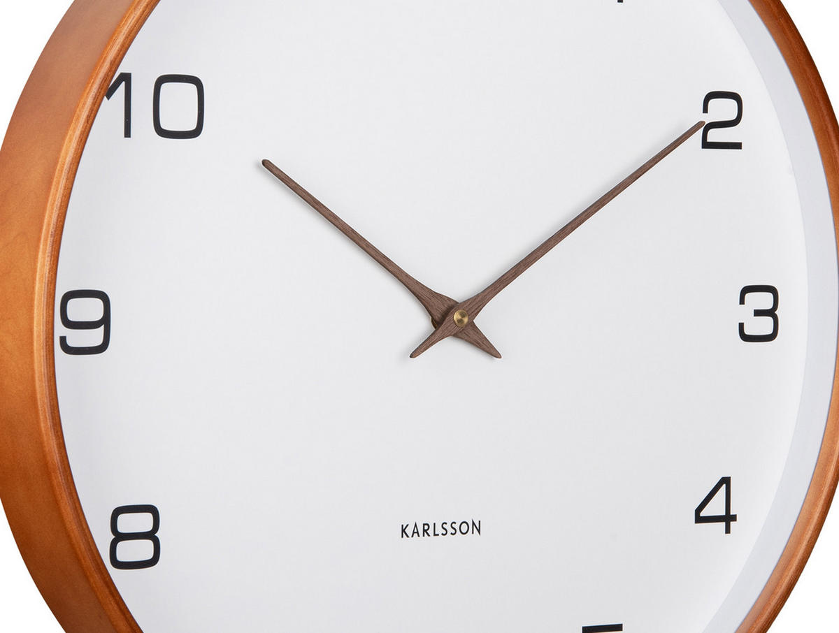 WANDUHR Acento Ø40 cm - Weiß, Holz (40/40/5cm) - Karlsson