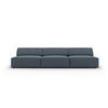 SOFA Jodie aus strukturiertem Stoff blau 3 Sitzplätze - Blau, Textil (102/70/240cm) - Micadoni