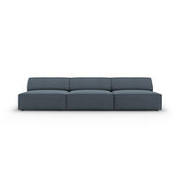 SOFA Jodie aus strukturiertem Stoff blau 3 Sitzplätze - Blau, Textil (102/70/240cm) - Micadoni