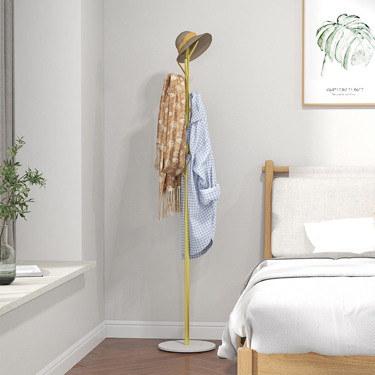 GARDEROBENSTÄNDER Goldfarben 1 Stück - Goldfarben, Metall (32/164/32cm) - GiPP