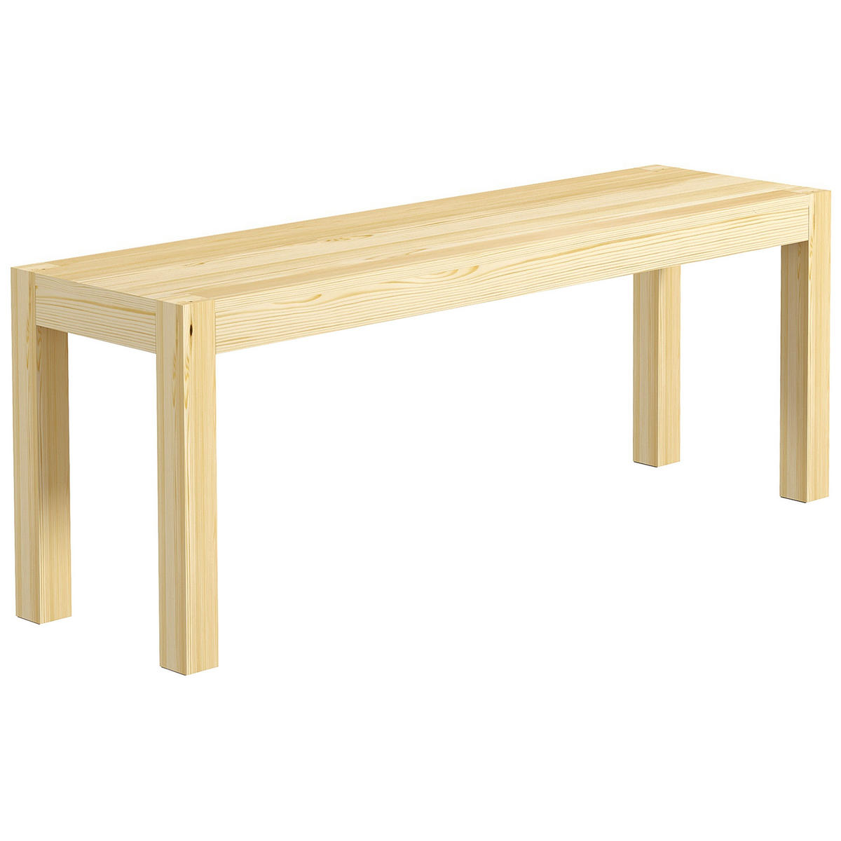 SITZBANK 2-Sitzer DE-13296 Massivholz mit natürlichem Finish - Naturfarben, Holz (120/45/33cm) - ComfortXL