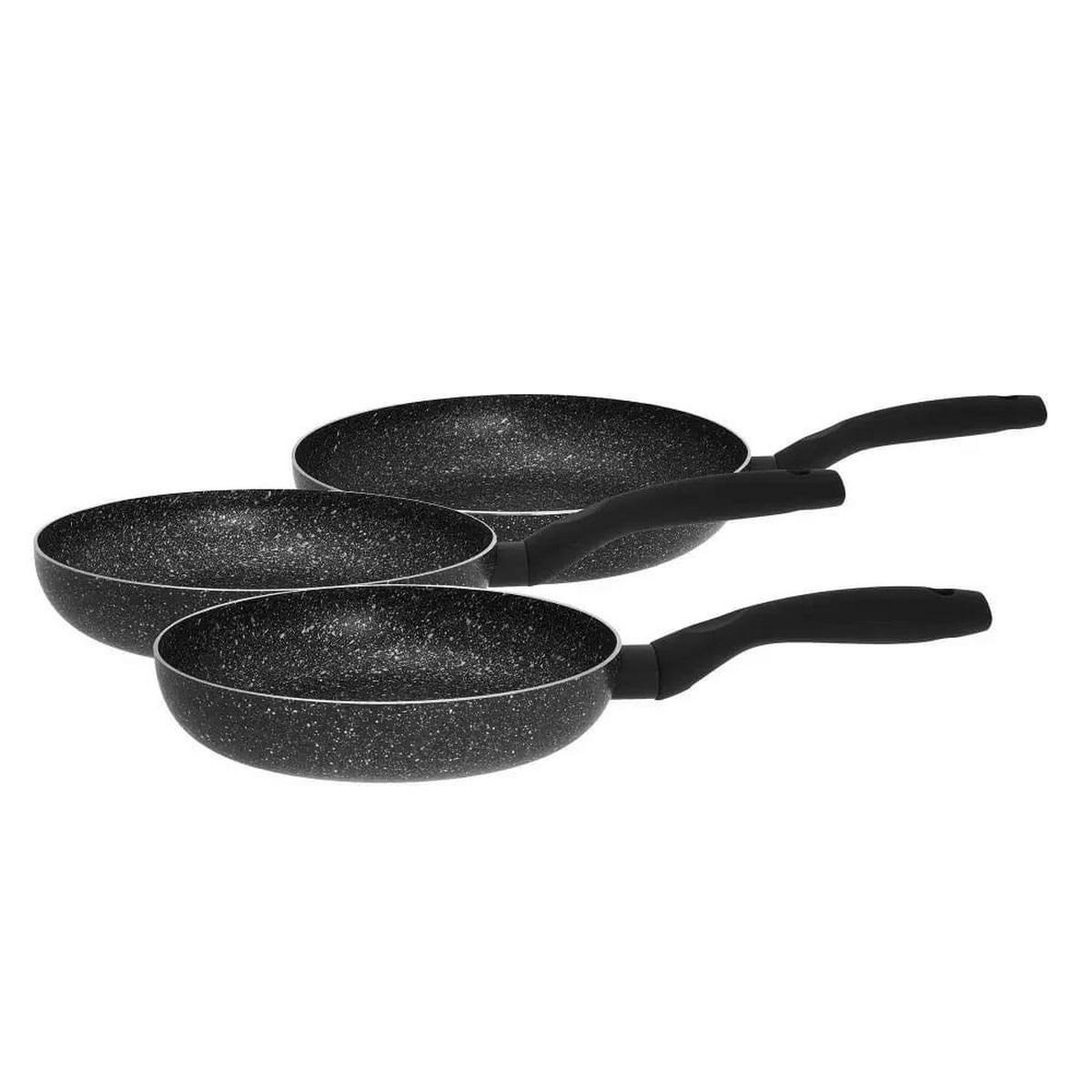 PFANNENSET Schwarz 28/28/5.5 cm KH1562 - Schwarz, Metall - Kinghoff 