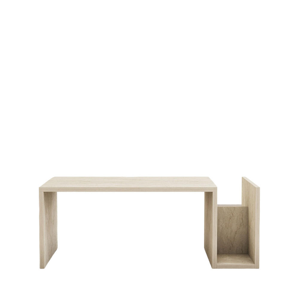 Drawer Couchtisch Beige 50x32x87 cm