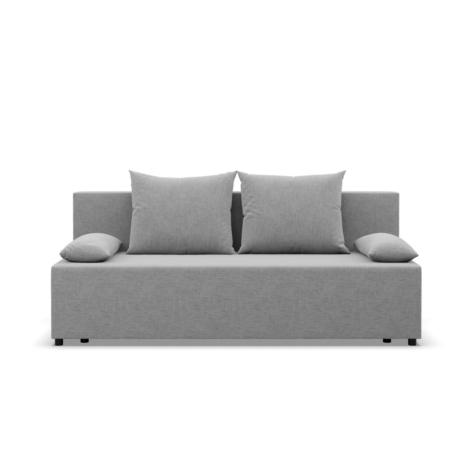 SOFA 3-SITZER MIT SCHLAFFUNKTION FERMO Grau - Grau, Textil (92/95/191cm) - Mebligo