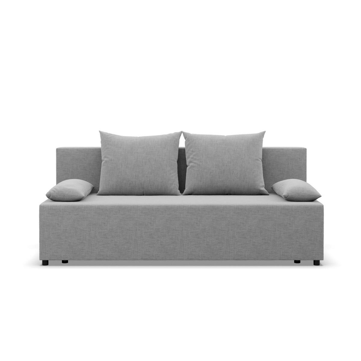 SOFA 3-SITZER MIT SCHLAFFUNKTION FERMO Grau - Grau, Textil (92/95/191cm) - Mebligo