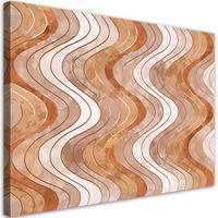 WANDBILD vertikale wellige linien - Orange, Textil (60/40cm) - Feeby