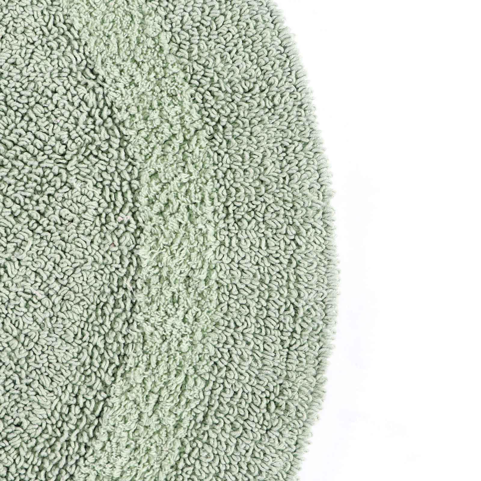 BADEMATTE 80 cm rund, 100% Baumwolle, wendbar - Salbeigrün, Textil (80/80cm) - Homescapes