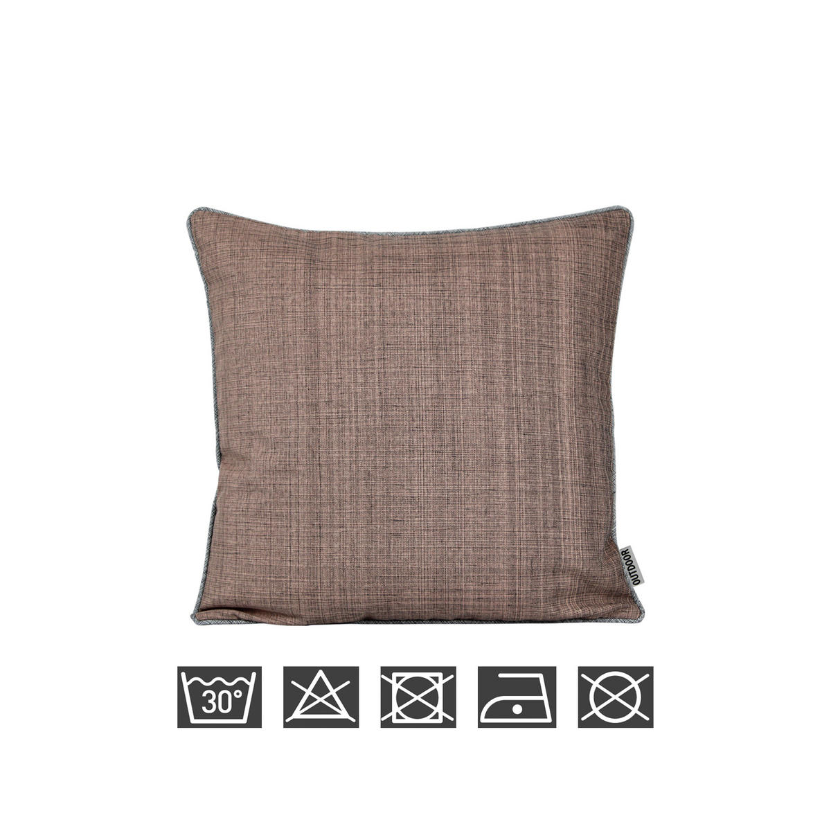 KISSENBEZUG Outdoor meliert 40x40 cm Lachs Rosa - Rosa, Textil (40/40cm) - TiborTex