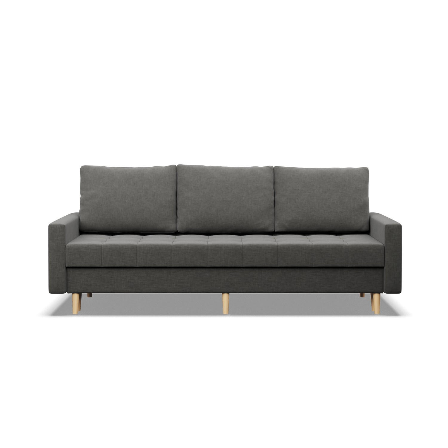 SOFA 3-SITZER MIT SCHLAFFUNKTION ELMA, Dunkelgrau - Dunkelgrau, Textil (212/88/92cm)