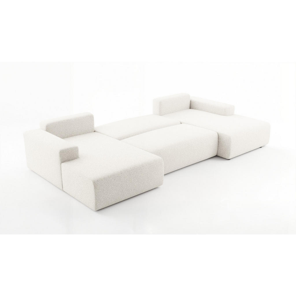 Thumbnail - Luxkor24 Wohnlandschaft, Ecru, Textil, 364x84x187 cm, Wohnzimmer, Sofas & Couches, Wohnlandschaften, Wohnlandschaften in...