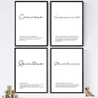 POSTER Set mit 4 Englisch Coppie in maschile Wortdefinitionen A3 Rahmenlos - Klar, Papier (29.7/3cm) - Nacnic