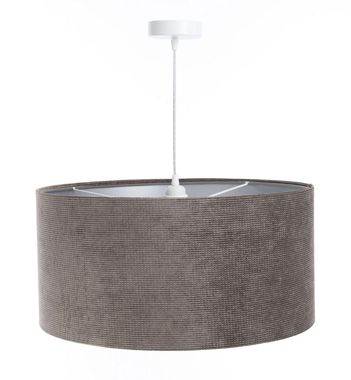 HÄNGELEUCHTE Silber 40/20 cm - Silberfarben/Braun, Kunststoff (40/0.4/20cm) - ONZENO