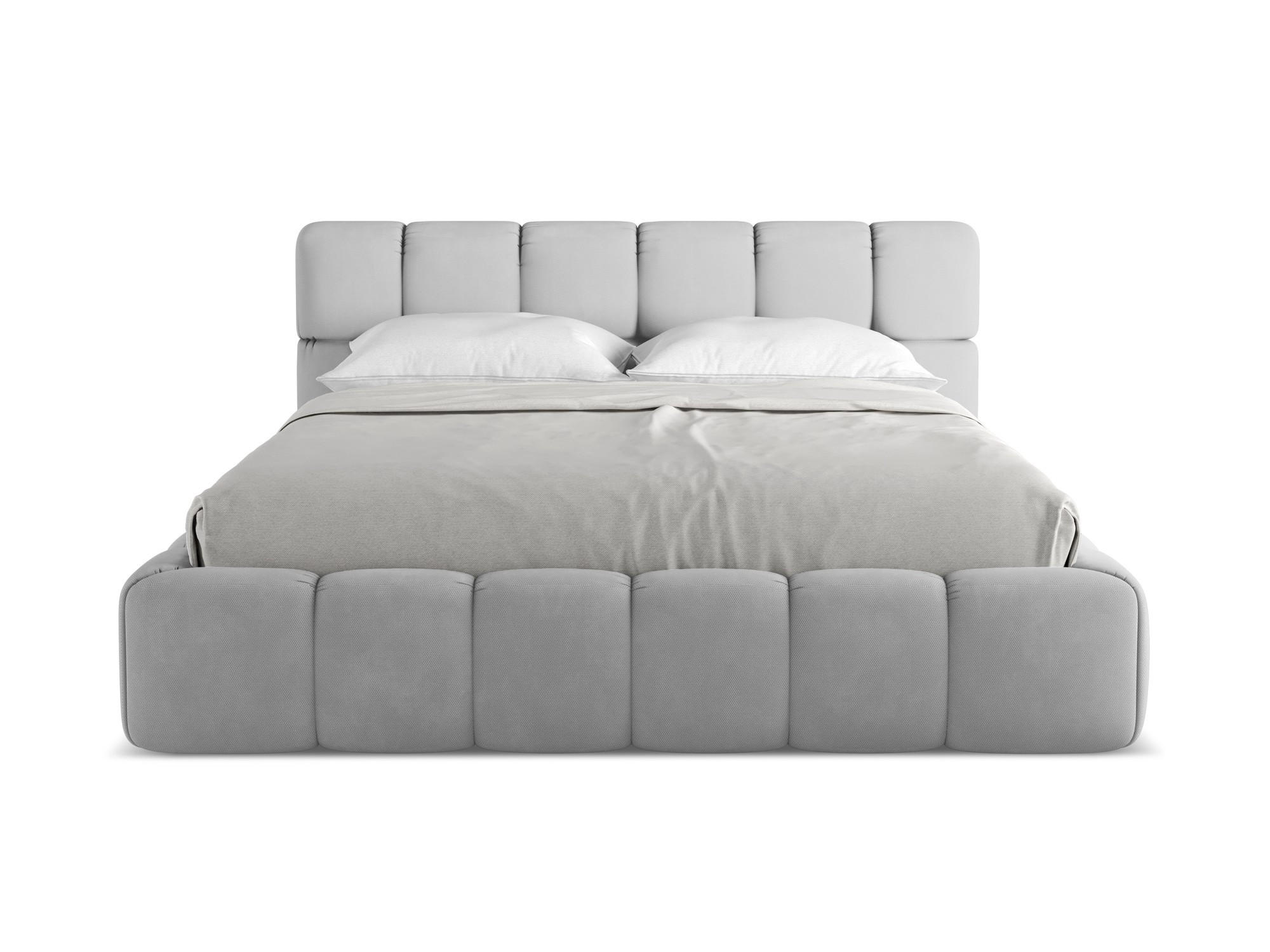 POLSTERBETT mit Bettkasten und Lattenrost 180x228 Grau - Hellgrau/Schwarz, Kunststoff/Textil (160/200cm) - Makamii