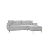 ECKSOFA Chroma Silber Luxusmicrofaser - Silberfarben/Braun, Holz/Textil (238/170cm) - S-Style Möbel