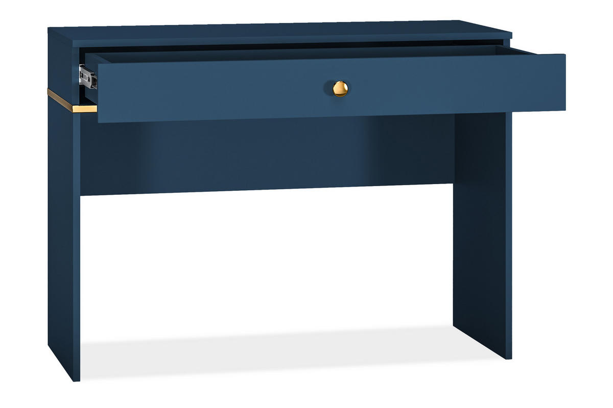 SCHREIBTISCH ARICIA mit Soft-Close-Funktion für Schubladen, Marineblau - Blau, Holz (40/100/79cm) - KONSIMO®