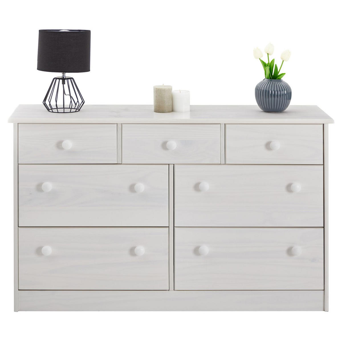 KOMMODE RONDO - Weiß, Holz (117/74/35cm) - IDIMEX