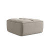 POUF Samt Stoff Grau - Taupe/Schwarz, Kunststoff/Textil (80/43/93cm) - Makamii