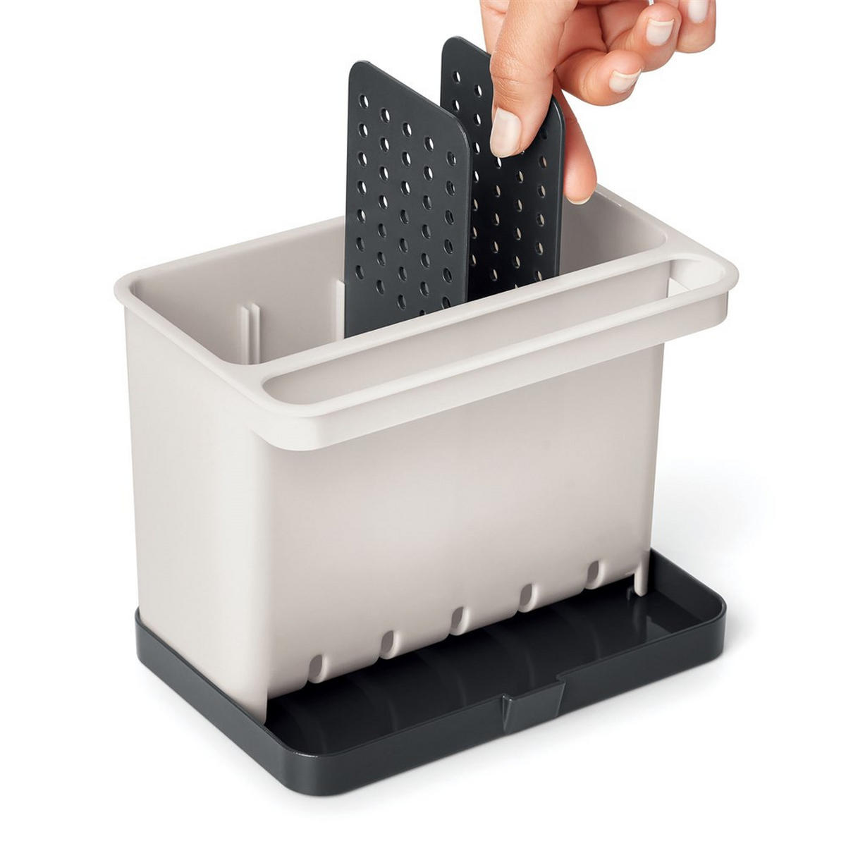 SPÜLENORGANIZER Weiß 16/11/16 cm RA2117 - Weiß, Kunststoff (11/16/16cm) - Rayen 