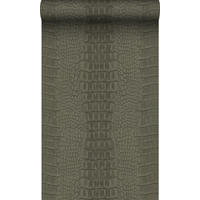 TAPETE Krokodil-Optik 53 cm x 10.05 m - Braun, Papier (53/1000cm) - Origin Wallcoverings