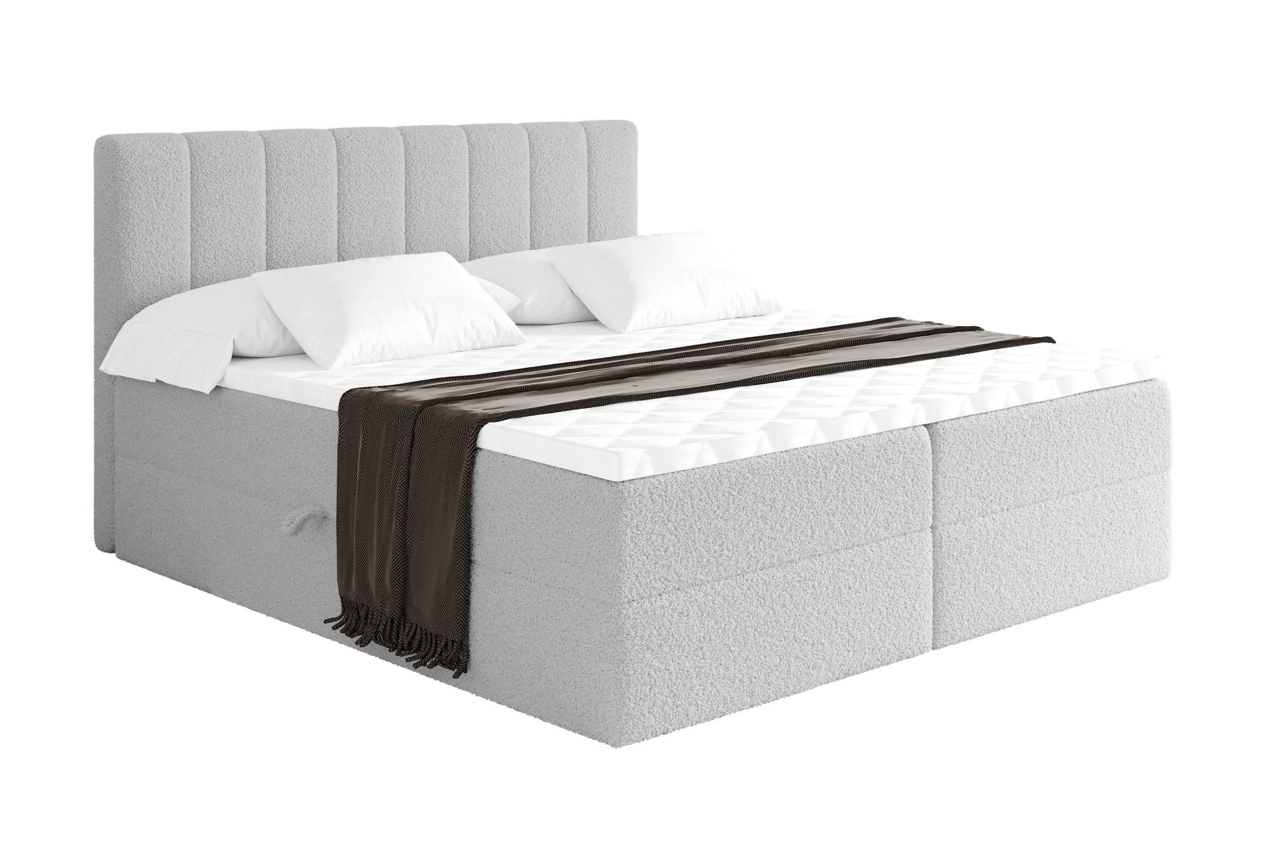 Altdecor Boxbett Hellgrau 160x200 cm