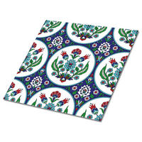 FLIESENAUFKLEBER 9 Stück 30x30 cm selbstklebend Türkische Tulpen - Multicolor, Textil (30/1.6/30cm) - TULUP