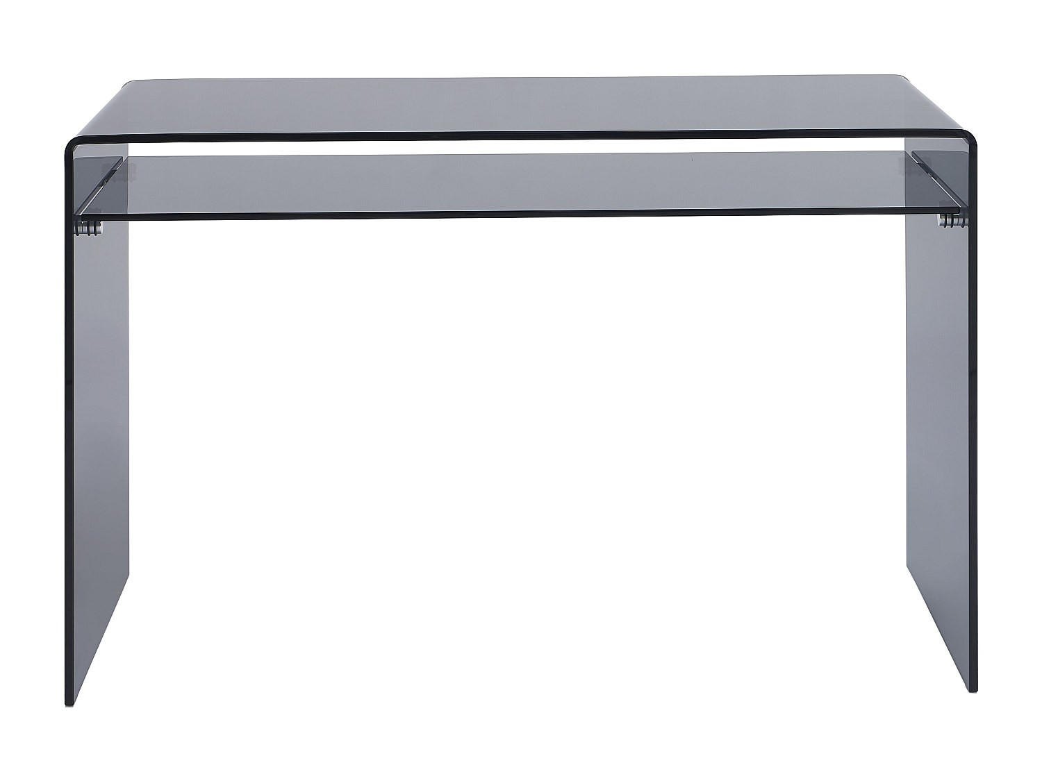 SCHREIBTISCH - 120 cm x 60 cm - glas - anthrazitgrau Stileos - Anthrazit, Glas (120/60/75cm) - Vente-Unique