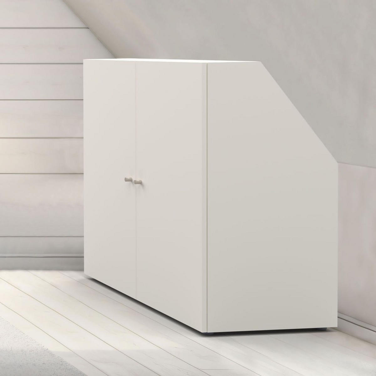 DACHSCHRÄGENSCHRANK CALI/ 100/100/51.8 cm - Weiß - Weiß, Holzwerkstoff (51.8/100/100cm) - Weber Industries