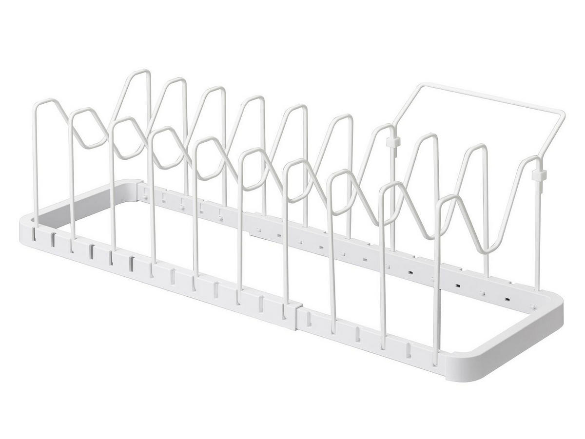 KOCHTOPF- UND DECKELORGANIZER Tower weiß 20/45/17 cm - Weiß, Metall (20/17/45cm) - Yamazaki