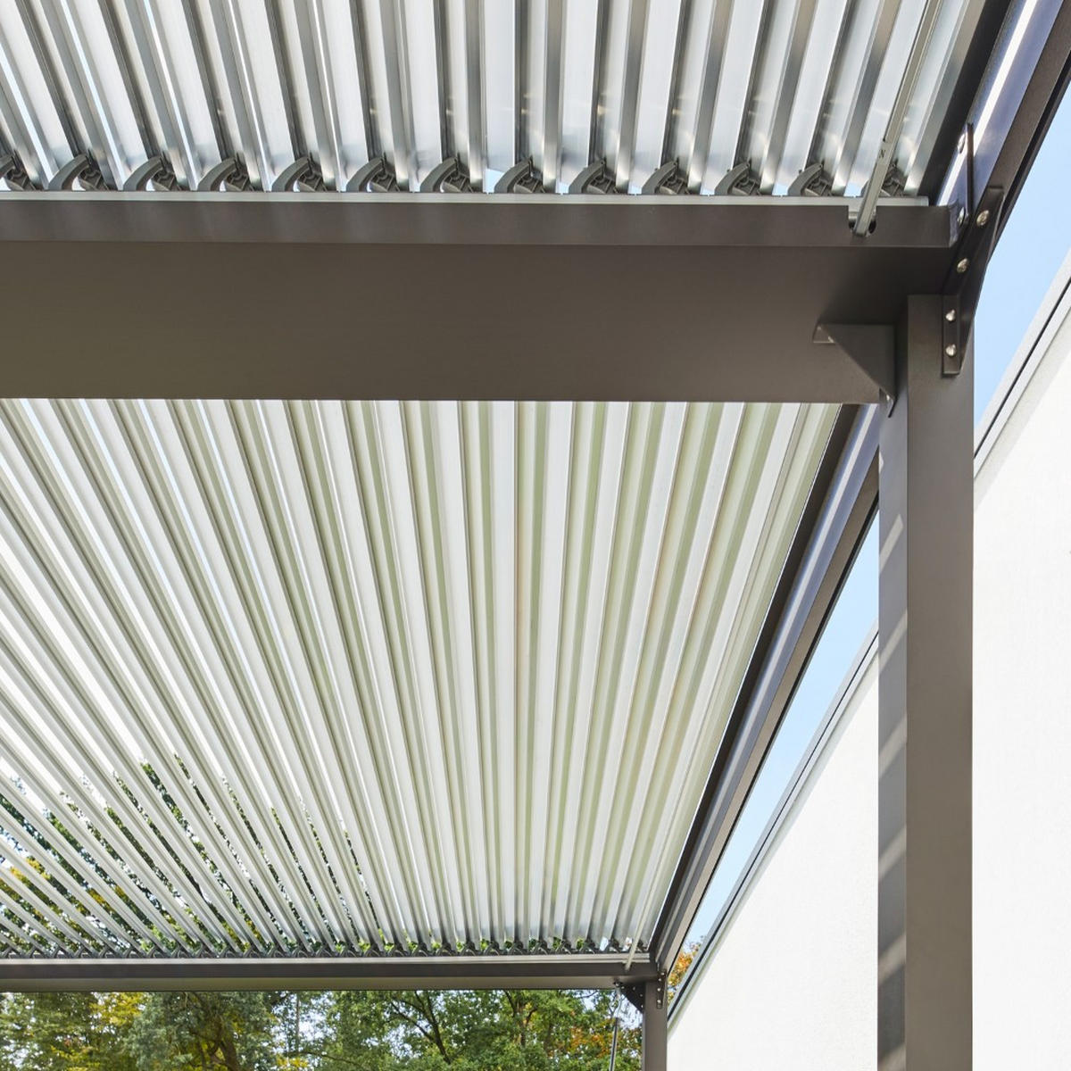 LAMELLENPAVILLON CANNES - Anthrazit, Metall (400/223/303cm) - Home Deluxe
