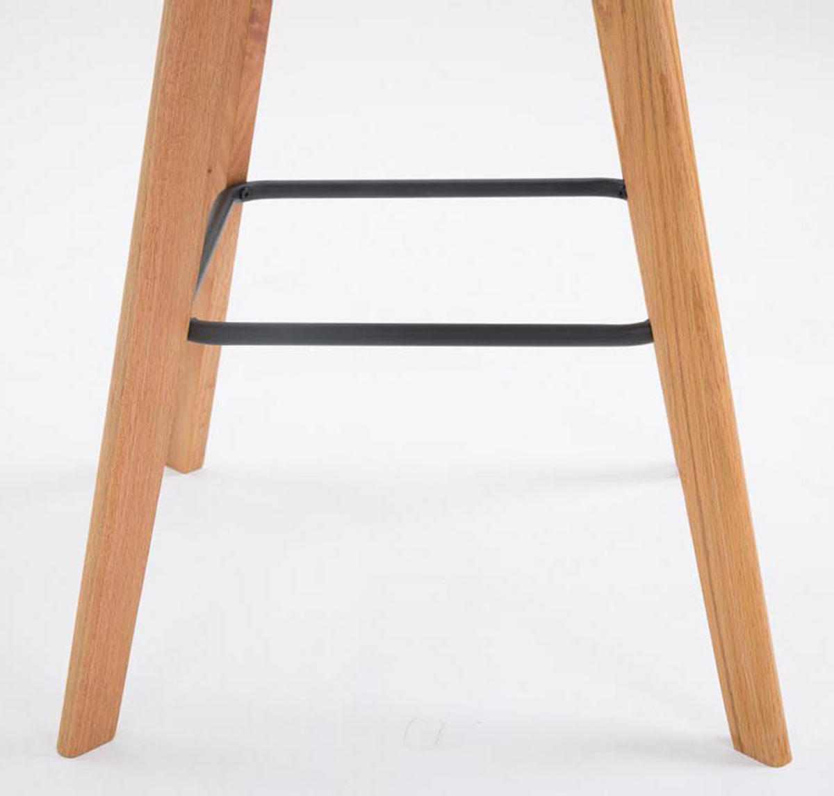 BARHOCKER 2er Set Meta Kunststoff natura schwarz - Schwarz, Holz/Kunststoff (48/112/56cm) - TPFLiving