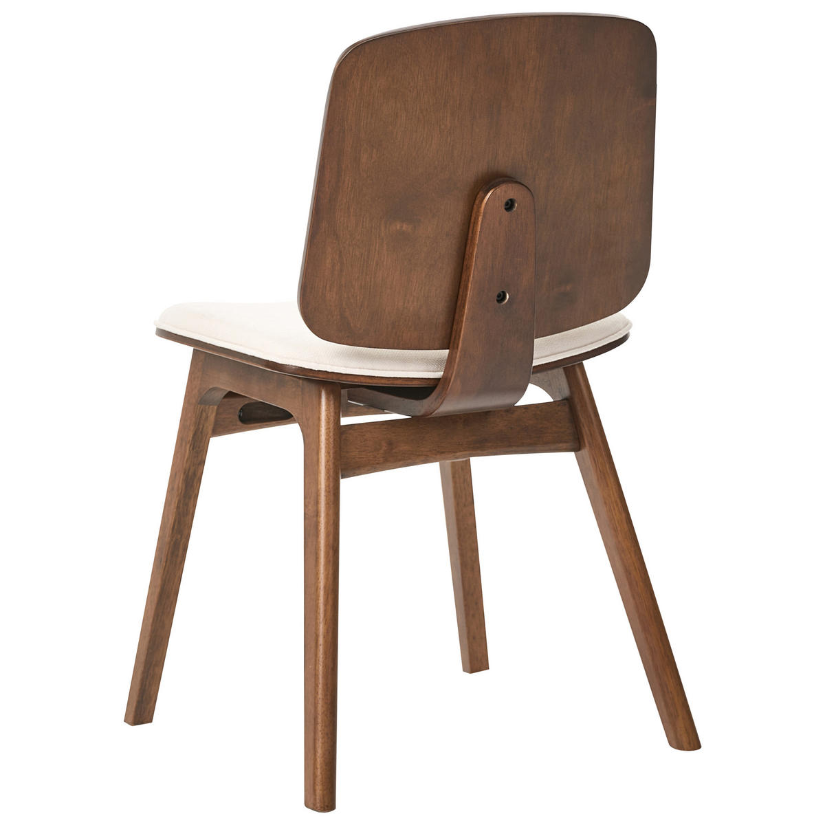ESSZIMMERSTUHL 2er-Set Holz Braun/Hellbeige Charleston - Beige, Textil (45/78/51cm) - Beliani