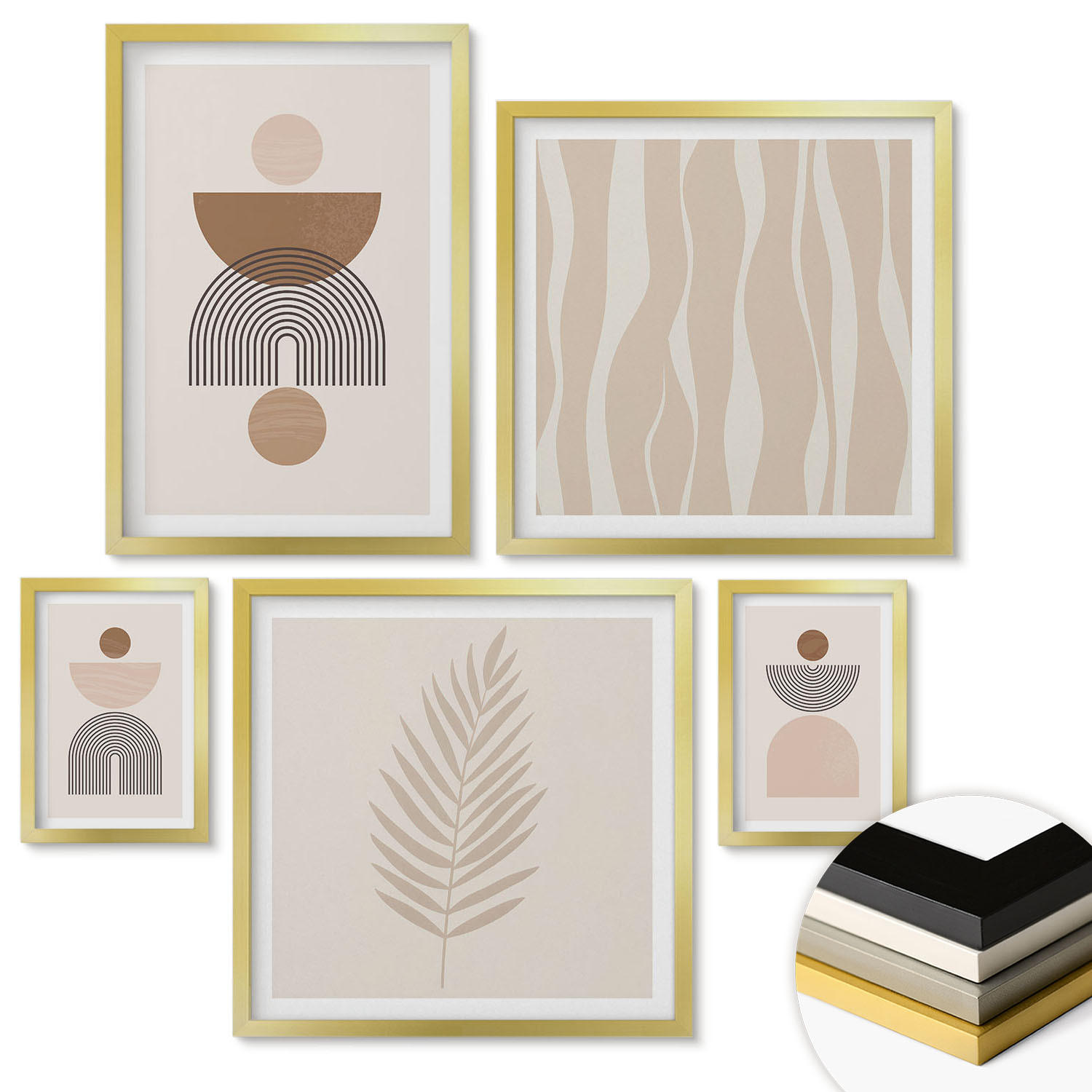 ArtPrintCave Wandbilder Gold 40x60 cm