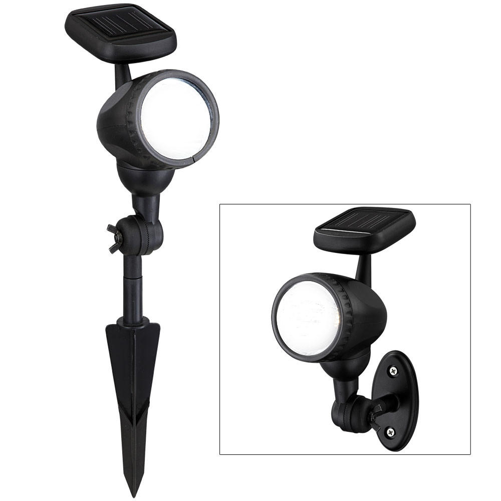 LED STECKLEUCHTE Schwarz Solar - Schwarz, Kunststoff (8.5/7.2/17cm)