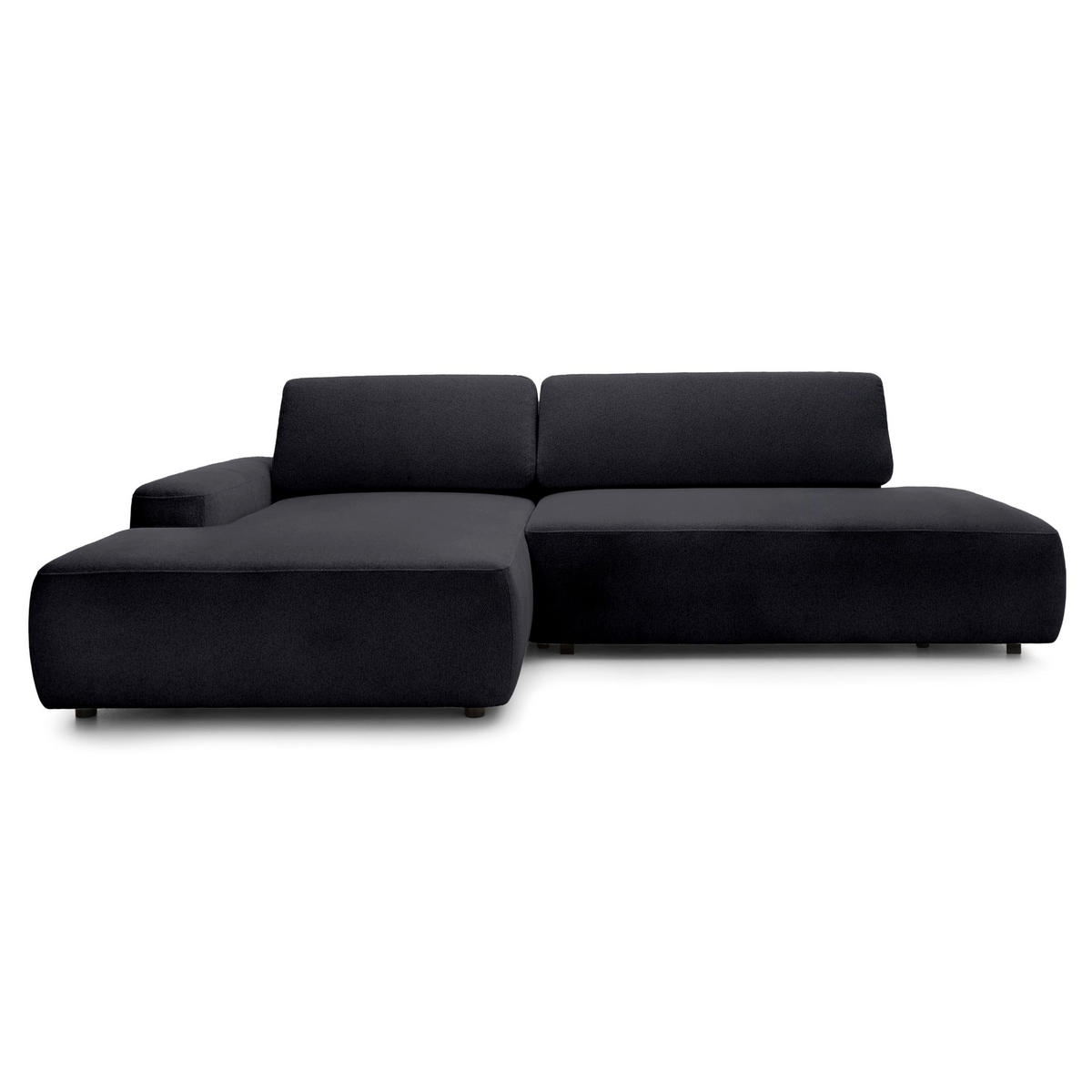 ECKSOFA Bamby Schwarz 276 cm - Schwarz, Textil (276/82/164cm) - Pillovely