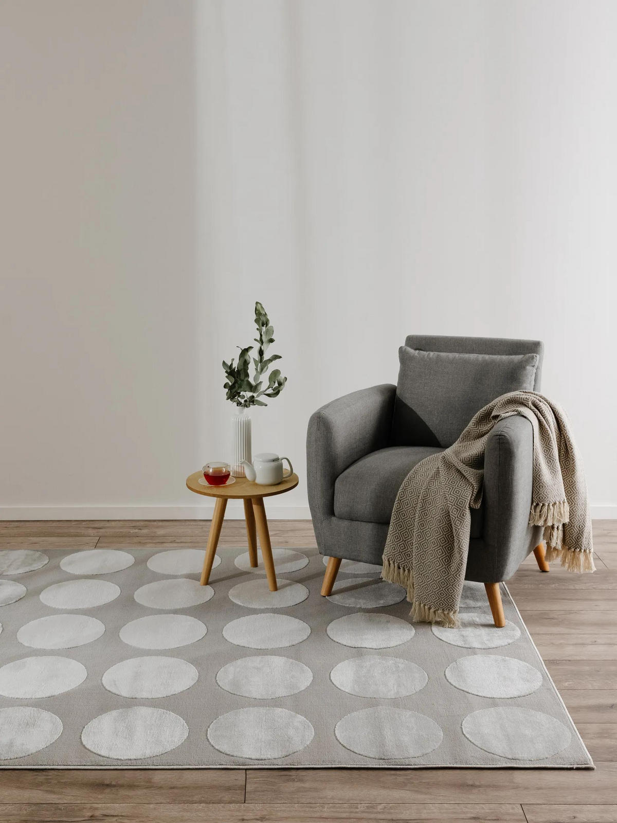TEPPICH Claire Grau 200x300 cm - Grau, Kunststoff (200/300cm) - benuta