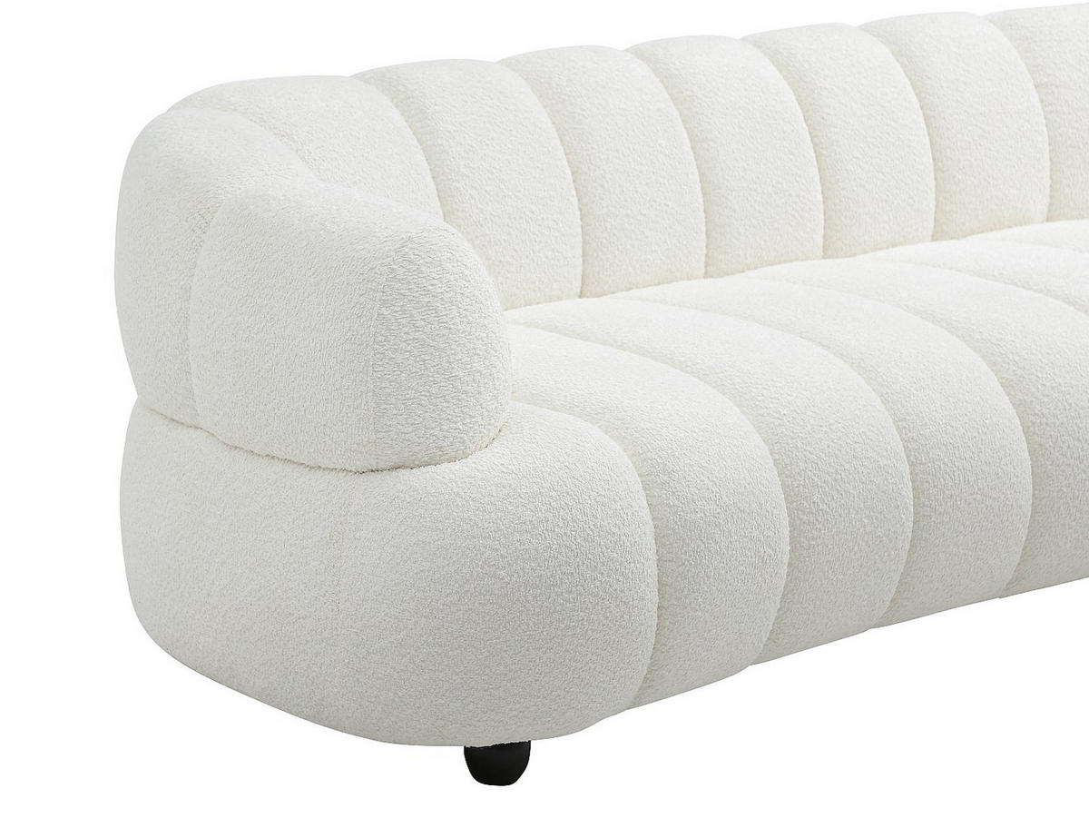 SOFA - 4 Personen - stoff - gebrochenes weiß Coliani - Weiß, Holz/Textil (250/73/94cm) - Vente-Unique