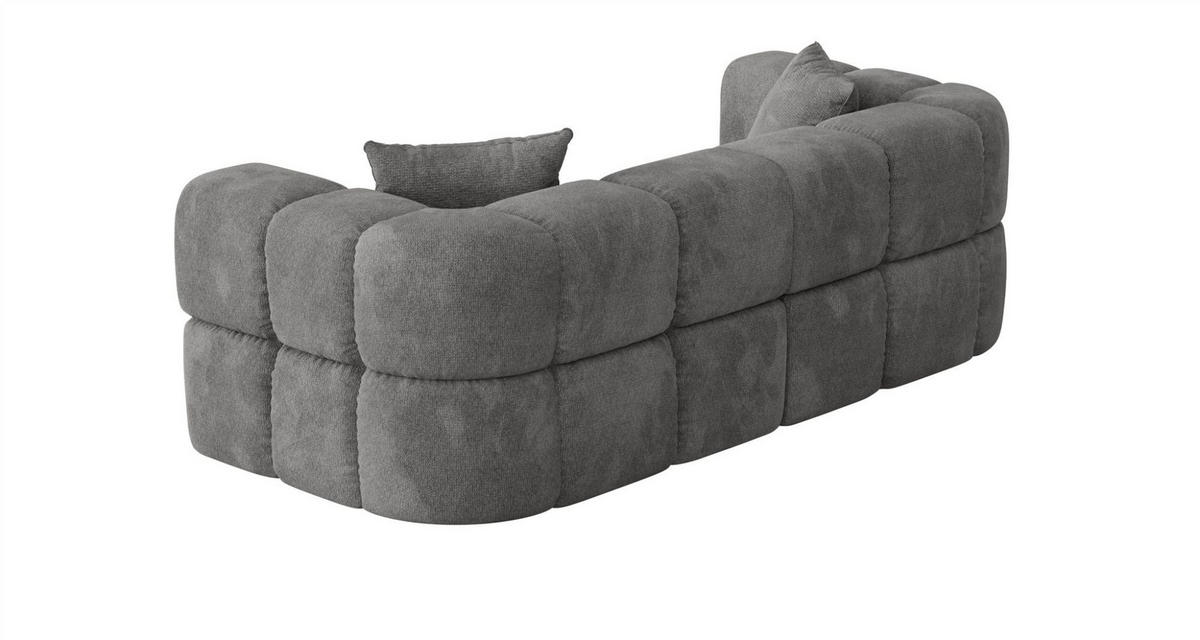 SOFA 3-sitzer Vega - Grau, Holzwerkstoff/Textil (250/77/103cm) - Fun Möbel