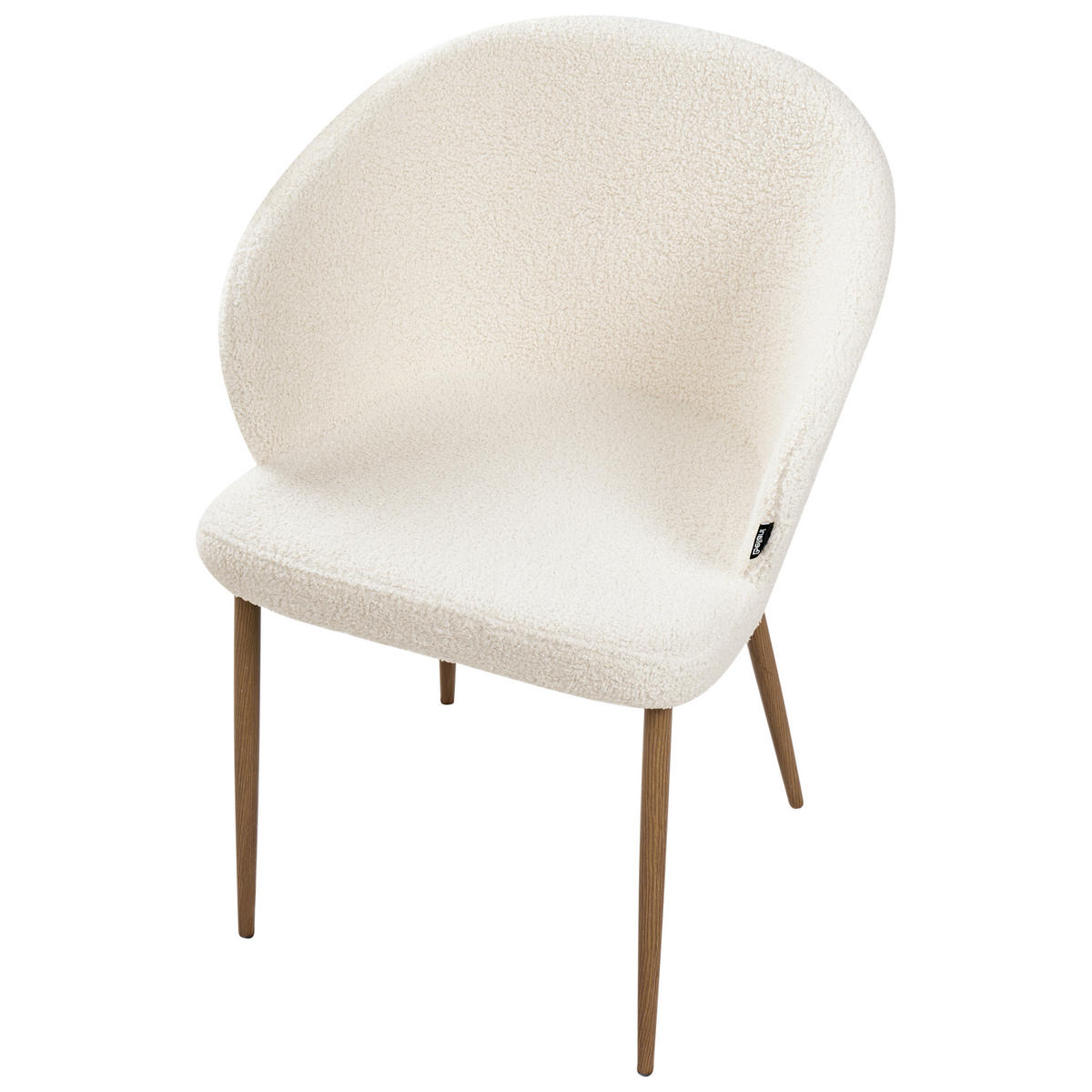 BLAGOVAONSKA STOLICA set od 2 kremasto bijeli Mason - bijela/smeđa, tekstil (57/82/45cm) - Beliani
