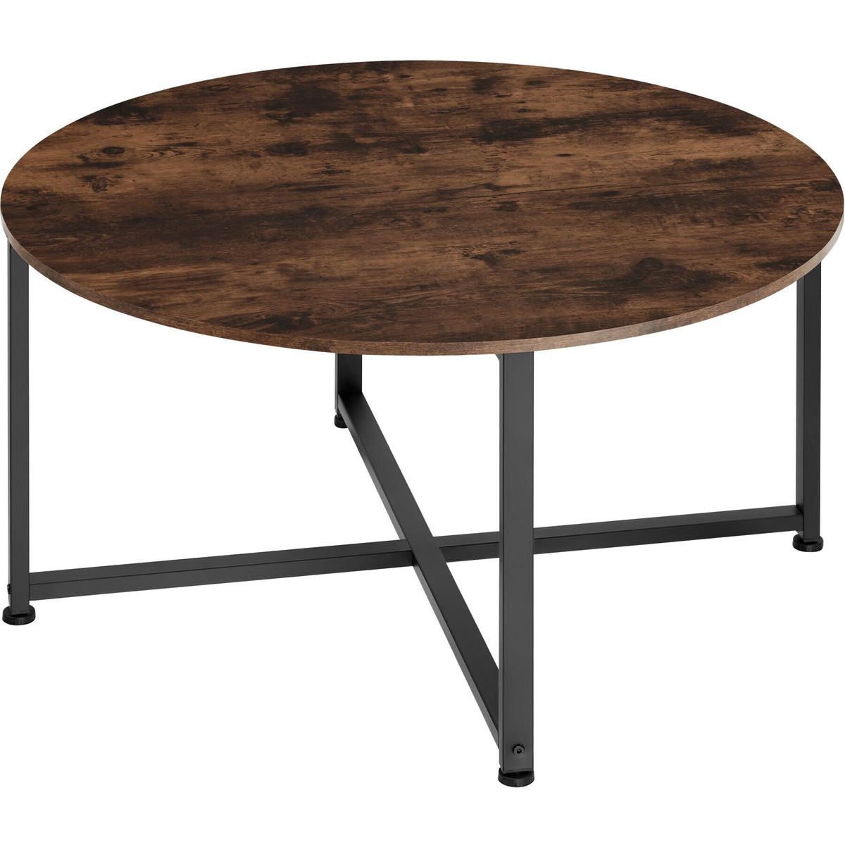 COUCHTISCH Aberdeen, 88,5 x 47 cm, Industrial Holz dunkel, rustikal - Rostfarben, Holz (88.5/88.5/47cm) - tectake