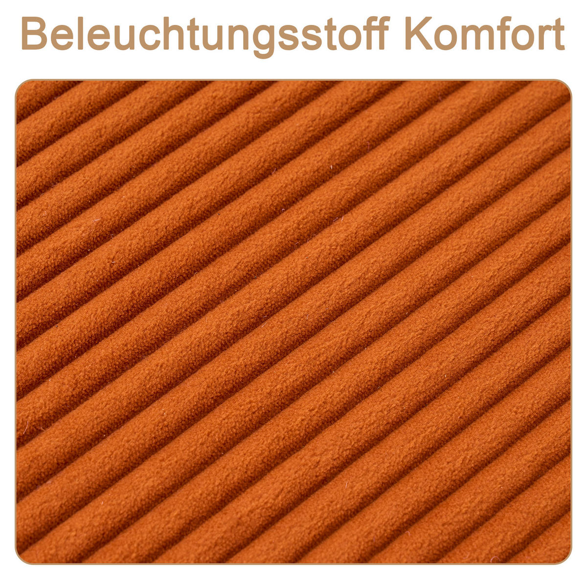 RECLINER Sofa Cord ergonomisch und ohne Montage 177/122/92 cm Orange - Orange, Textil (122/92/177cm) - Redom