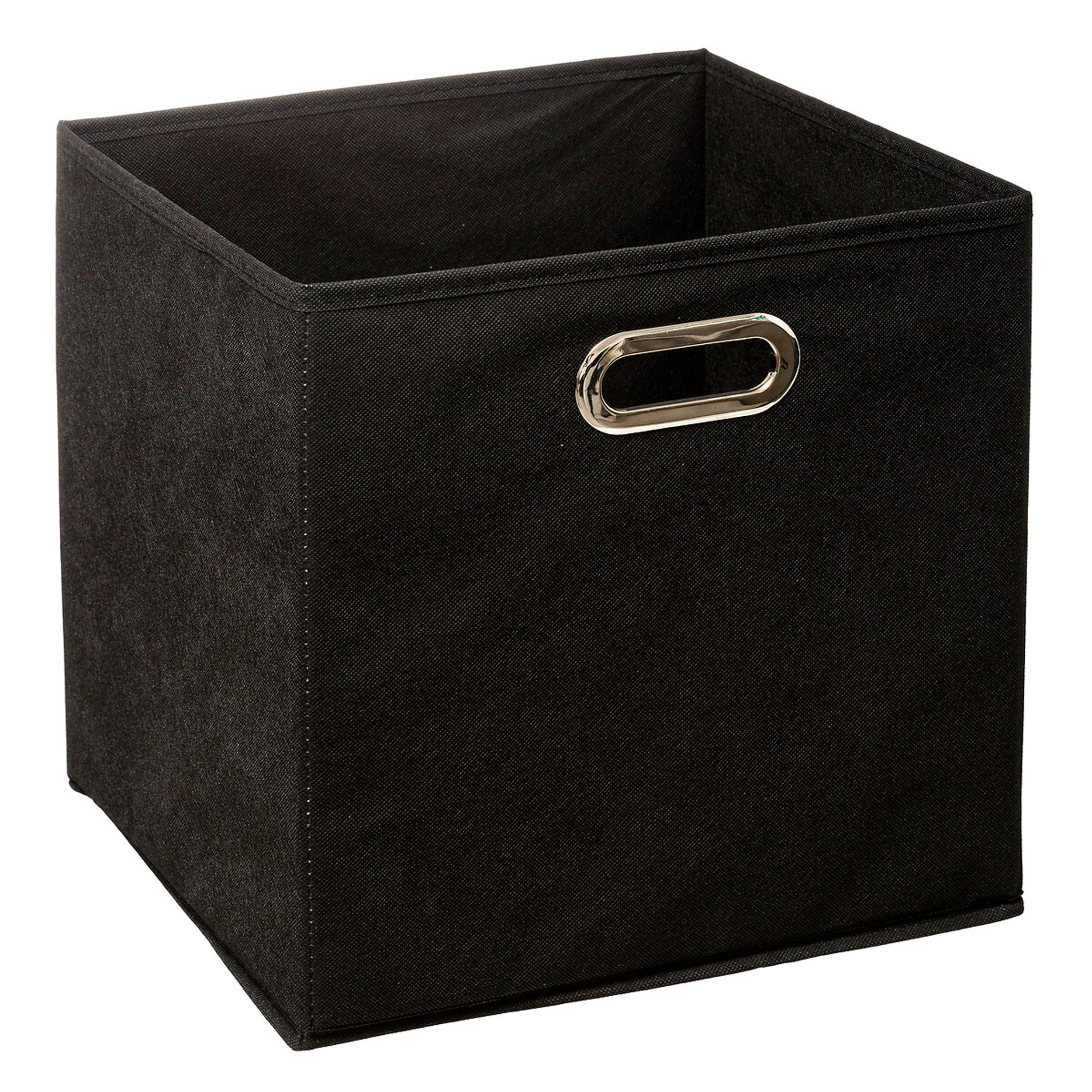 AUFBEWAHRUNGSKORB Mix N Modul, Pappe, PP-Kunststoff, Schwarz, 31 x 31 cm - Schwarz, Papier (31/31/31cm) - 5five Simply Smart