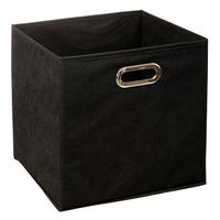 AUFBEWAHRUNGSKORB Mix N Modul, Pappe, PP-Kunststoff, Schwarz, 31 x 31 cm - Schwarz, Papier (31/31/31cm) - 5five Simply Smart