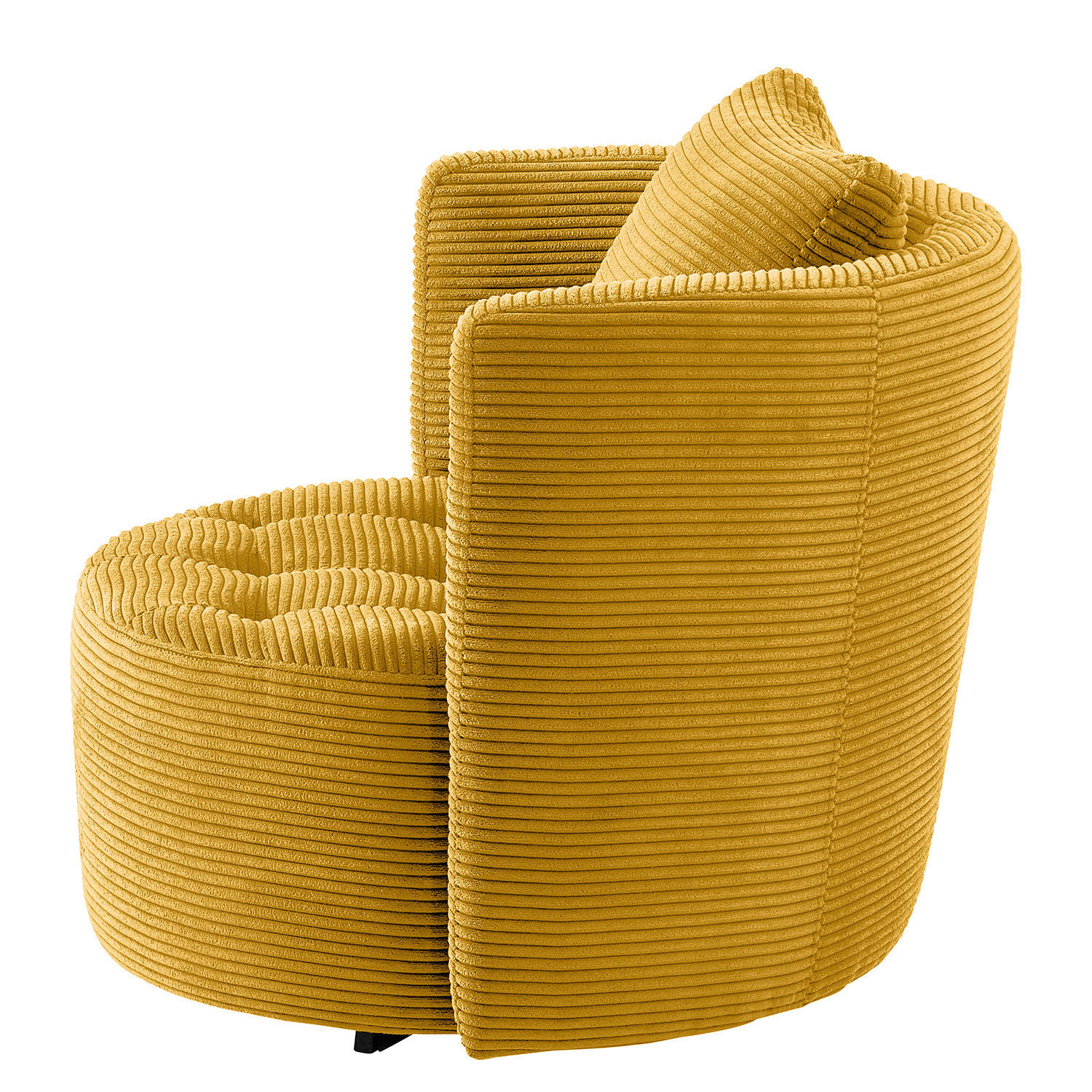 SESSEL - Gelb/Schwarz, Textil (65/77/40cm) - home24